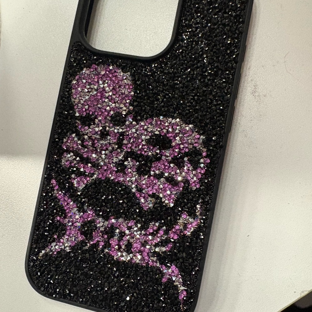 Black and Pink Skull Phone Case